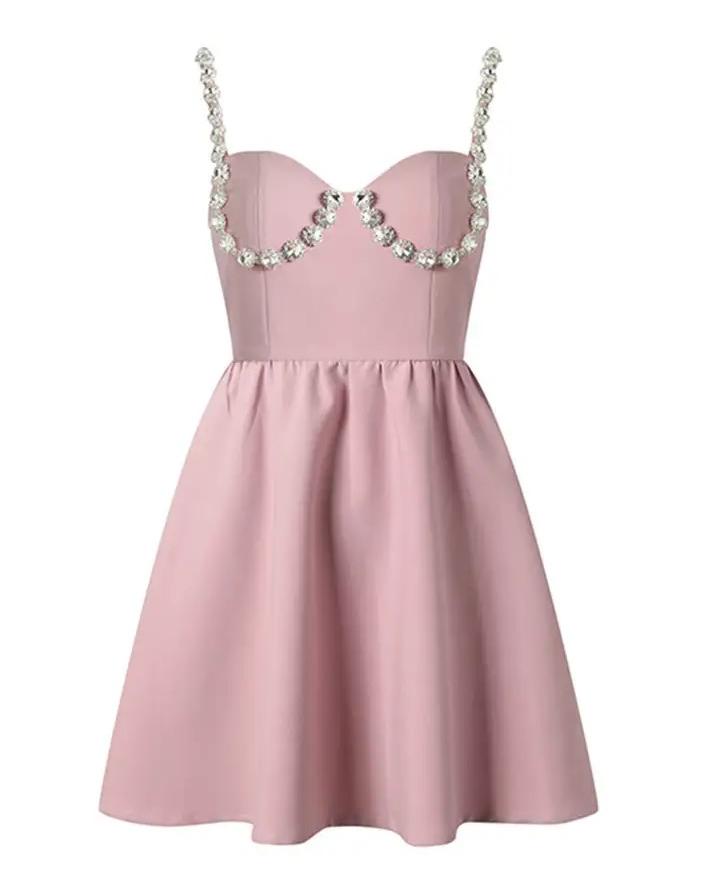 Princess Pink Dress with Rhinestones