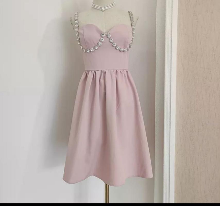 Princess Pink Dress with Rhinestones