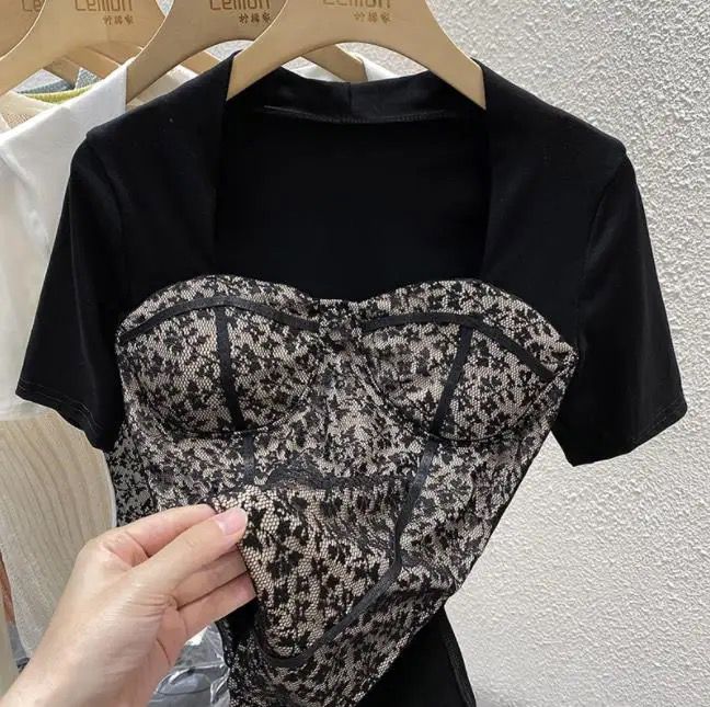 Lace Corser Cotton Top