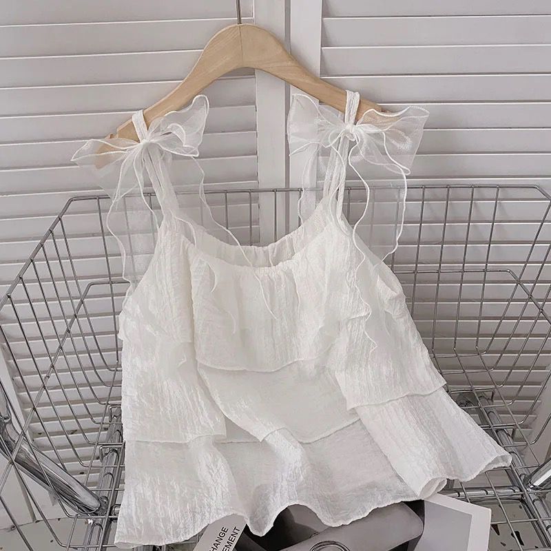 Sweet Ruffle Top with Ribbons