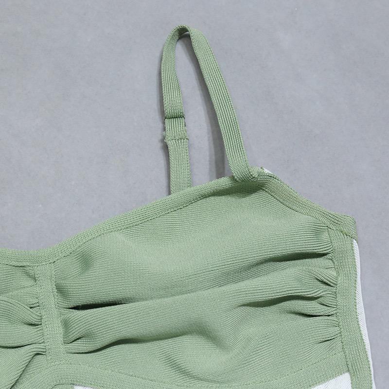 Muted Mint Green Set: High Waist Flare Pants with a Slit & a Cami Crop Top