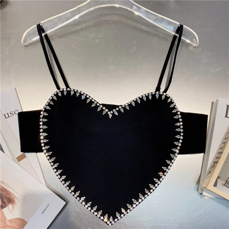 Heart Shaped Top with Rhinestones