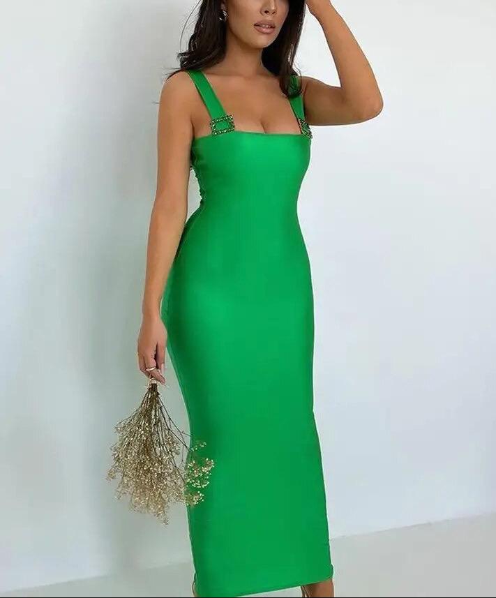 Bondage Maxi Dress with Jeweld Straps